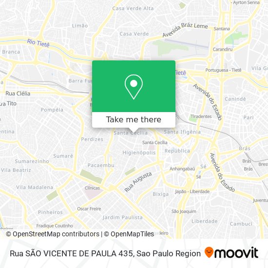 Rua SÃO VICENTE DE PAULA 435 map