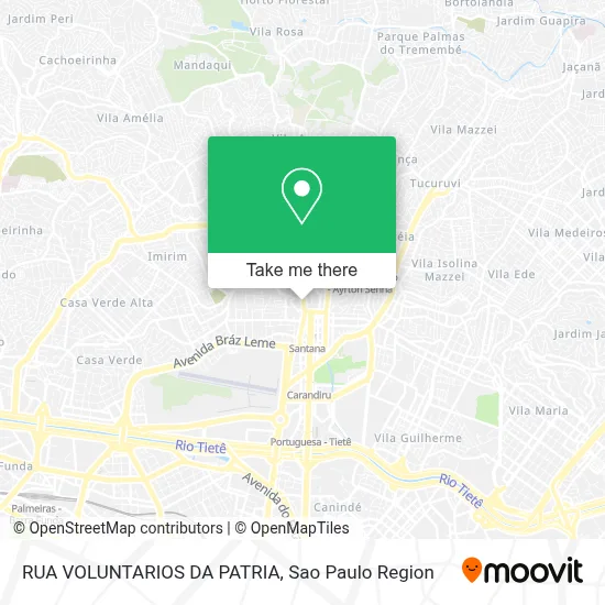 RUA VOLUNTARIOS DA PATRIA map
