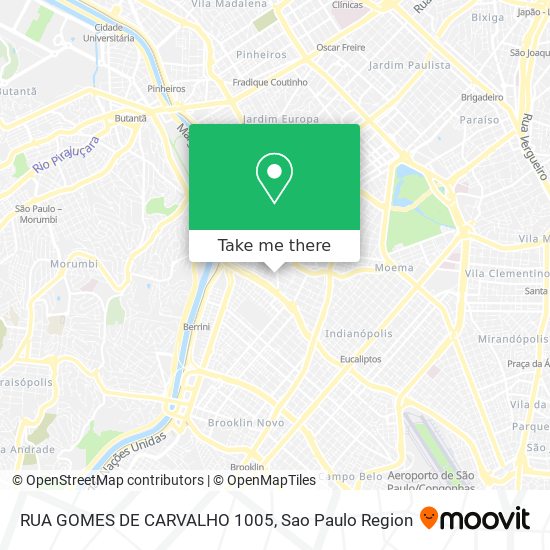 Mapa RUA GOMES DE CARVALHO 1005