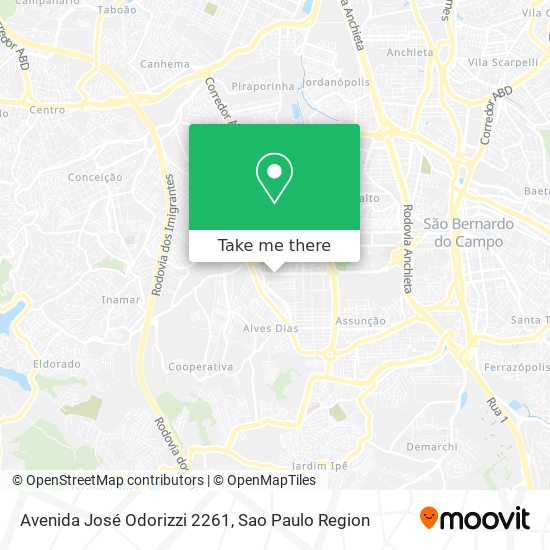 Mapa Avenida José Odorizzi 2261