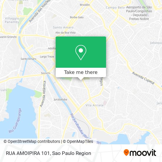 RUA AMOIPIRA 101 map