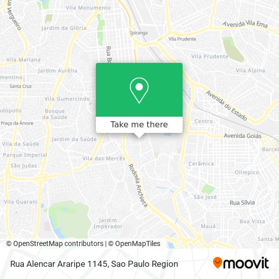 Mapa Rua Alencar Araripe 1145