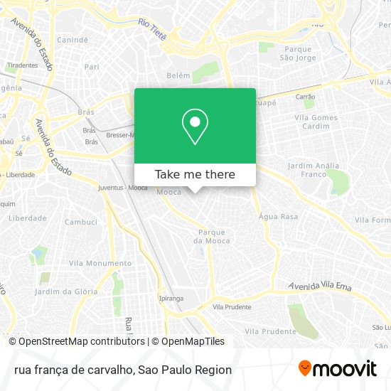 Mapa rua frança de carvalho