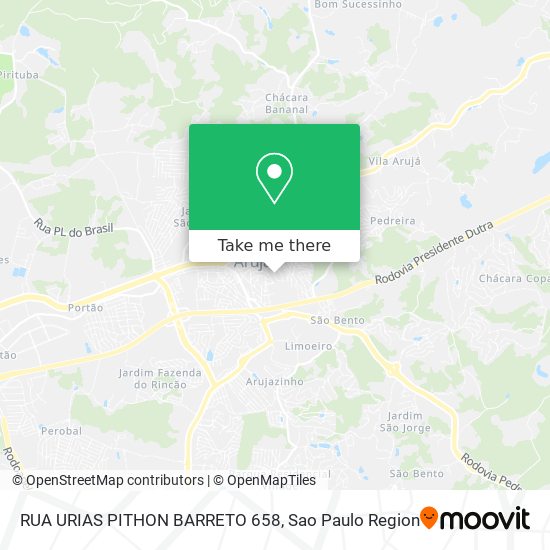 Mapa RUA URIAS PITHON BARRETO 658