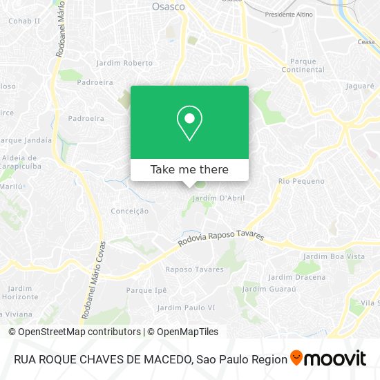 RUA ROQUE CHAVES DE MACEDO map