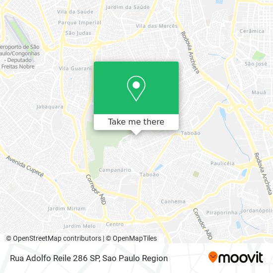 Mapa Rua Adolfo Reile  286   SP