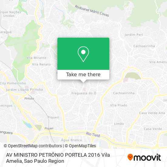 Mapa AV MINISTRO PETRÔNIO PORTELA  2016  Vila Amelia