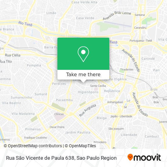 Mapa Rua São Vicente de Paula 638