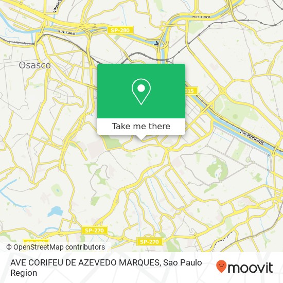 AVE CORIFEU DE AZEVEDO MARQUES map