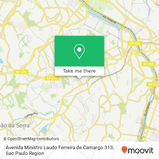 Mapa Avenida Ministro Laudo Ferreira de Camargo 313