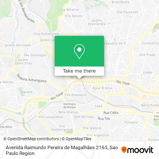 Mapa Avenida Raimundo Pereira de Magalhães 2165
