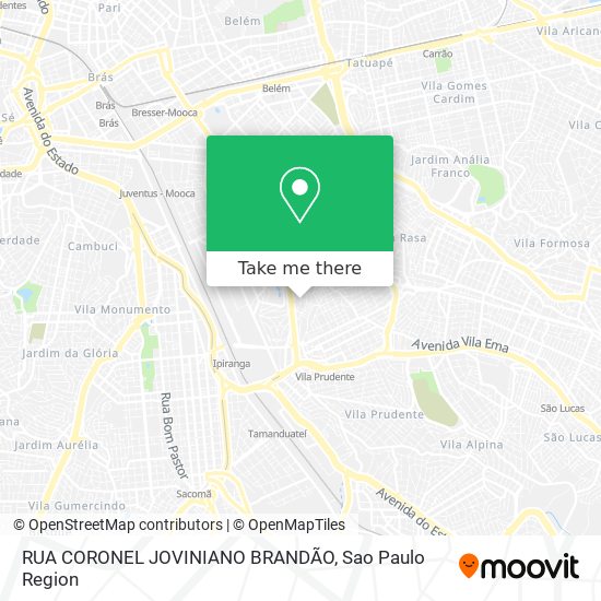 RUA CORONEL JOVINIANO BRANDÃO map