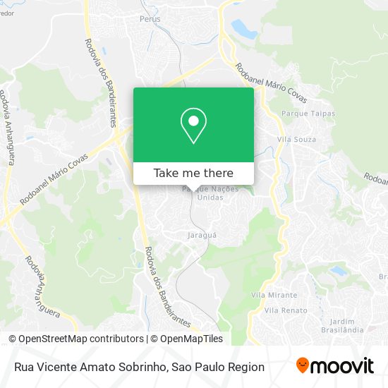 Mapa Rua Vicente Amato Sobrinho