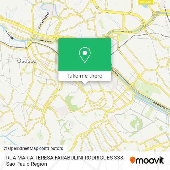 Mapa RUA MARIA TERESA FARABULINI RODRIGUES 338