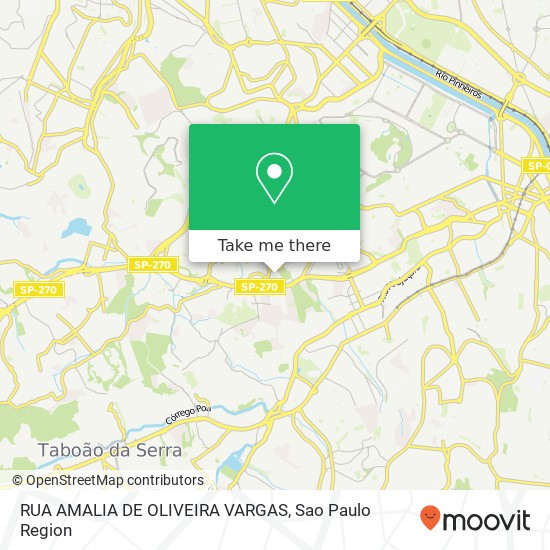 Mapa RUA AMALIA DE OLIVEIRA VARGAS