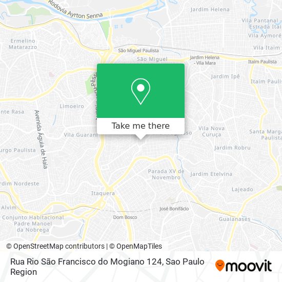 Mapa Rua Rio São Francisco do Mogiano 124