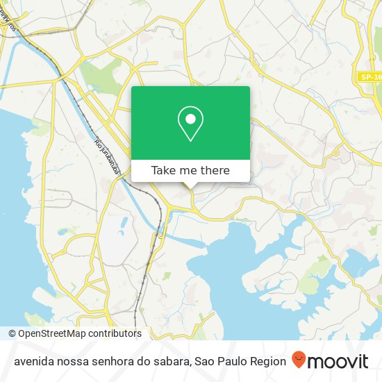 Mapa avenida nossa senhora do sabara