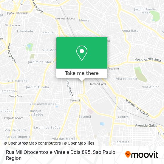 Mapa Rua Mil Oitocentos e Vinte e Dois  895