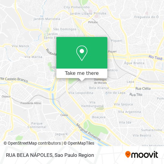 RUA BELA NÁPOLES map