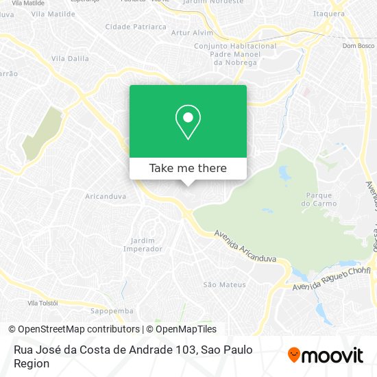 Mapa Rua José da Costa de Andrade 103