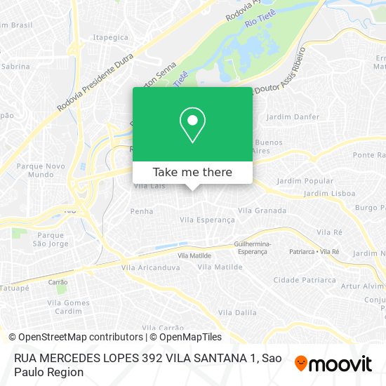 RUA MERCEDES LOPES  392   VILA SANTANA 1 map