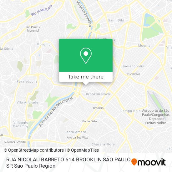 RUA NICOLAU BARRETO 614  BROOKLIN  SÃO PAULO SP map