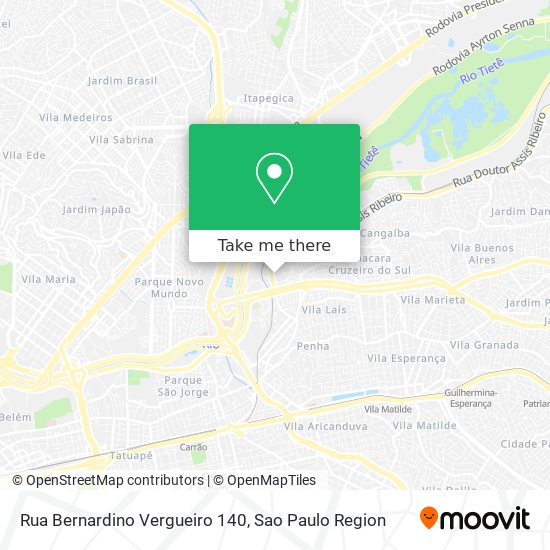 Mapa Rua Bernardino Vergueiro 140