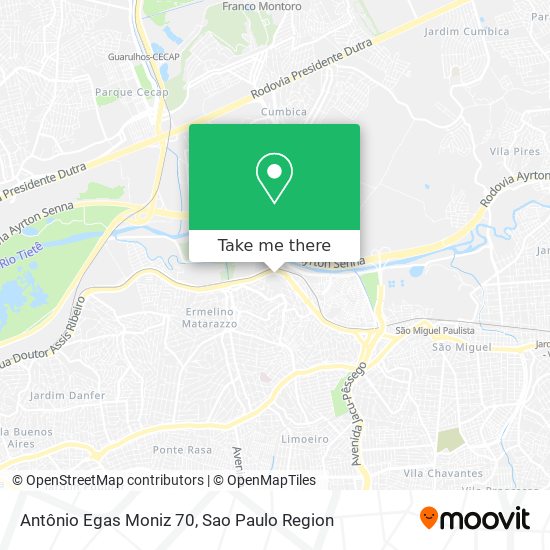 Antônio Egas Moniz 70 map