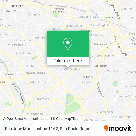 Mapa Rua José Maria Lisboa 1162
