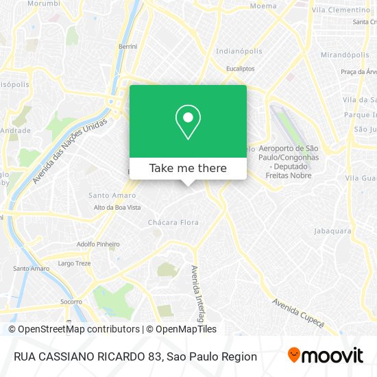 Mapa RUA CASSIANO RICARDO 83