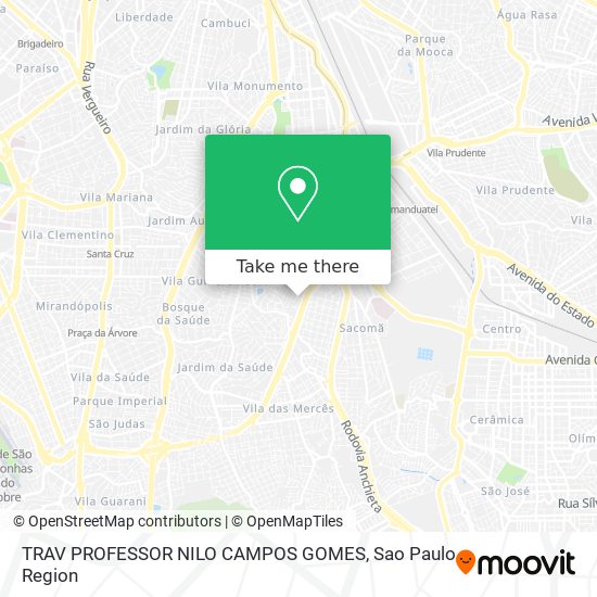 Mapa TRAV PROFESSOR NILO CAMPOS GOMES