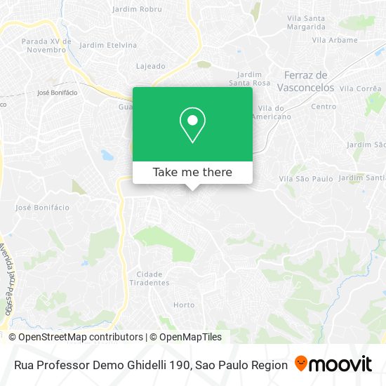 Rua Professor Demo Ghidelli 190 map
