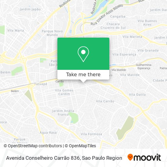 Avenida Conselheiro Carrão 836 map