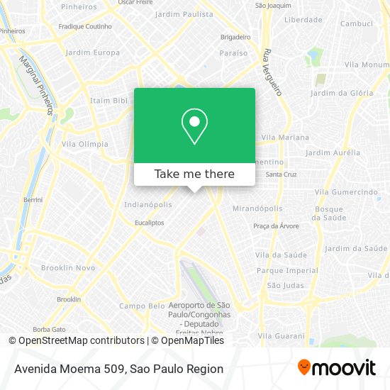 Mapa Avenida Moema 509