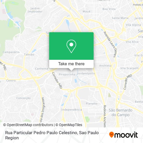 Rua Particular Pedro Paulo Celestino map