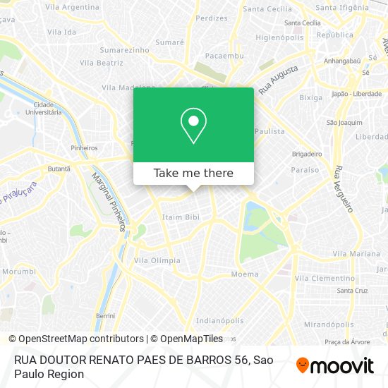 Mapa RUA DOUTOR RENATO PAES DE BARROS 56