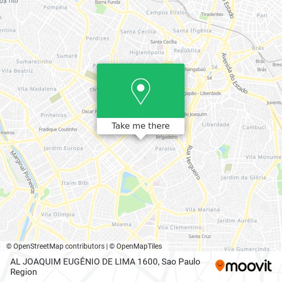 AL JOAQUIM EUGÊNIO DE LIMA 1600 map