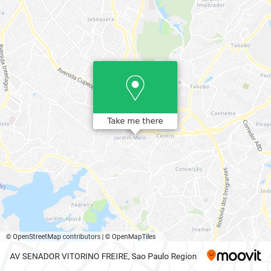 AV SENADOR VITORINO FREIRE map