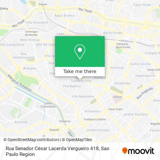 Rua Senador César Lacerda Vergueiro 418 map