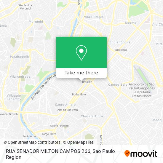 Mapa RUA SENADOR MILTON CAMPOS 266