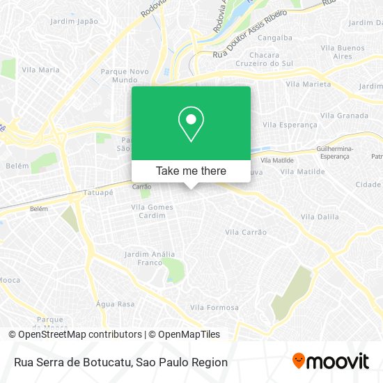 Rua Serra de Botucatu map