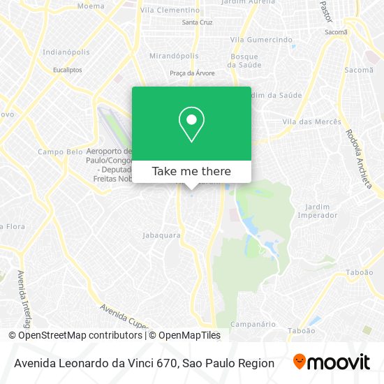 Mapa Avenida Leonardo da Vinci 670