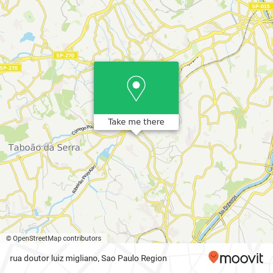 Mapa rua doutor luiz migliano