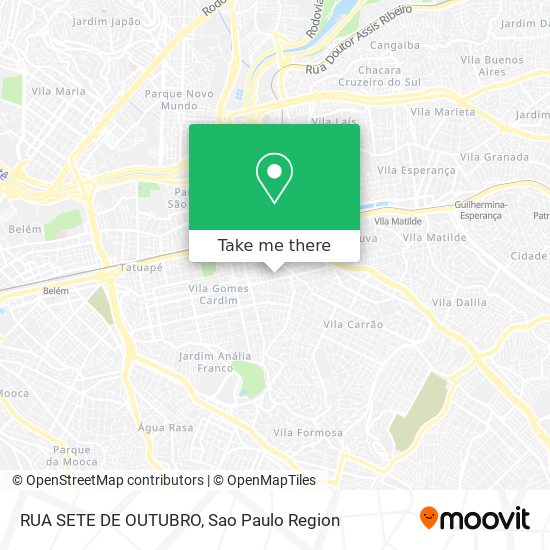 Mapa RUA SETE DE OUTUBRO