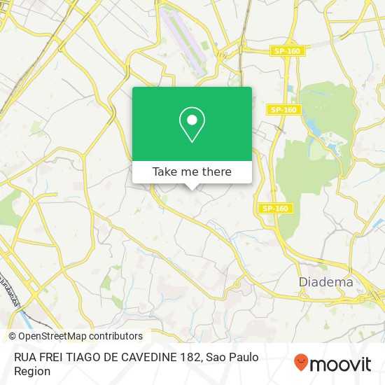 Mapa RUA FREI TIAGO DE CAVEDINE 182