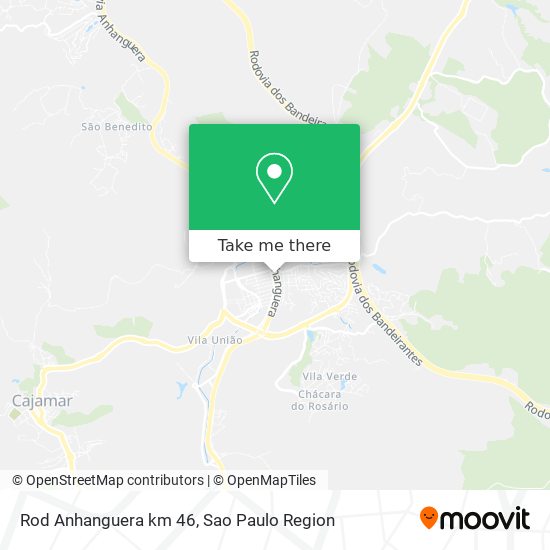 Rod Anhanguera  km 46 map