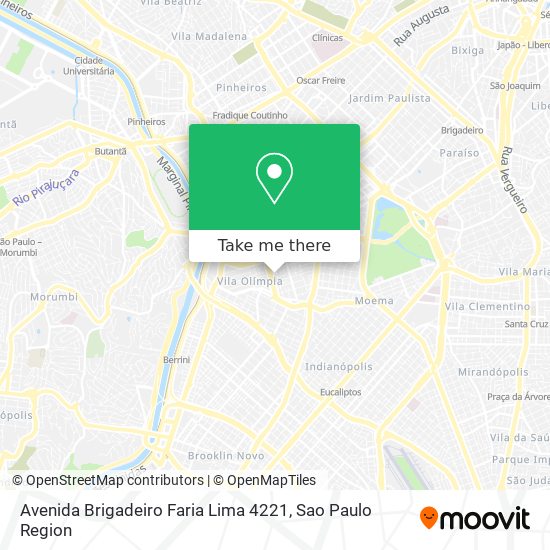 Avenida Brigadeiro Faria Lima 4221 map