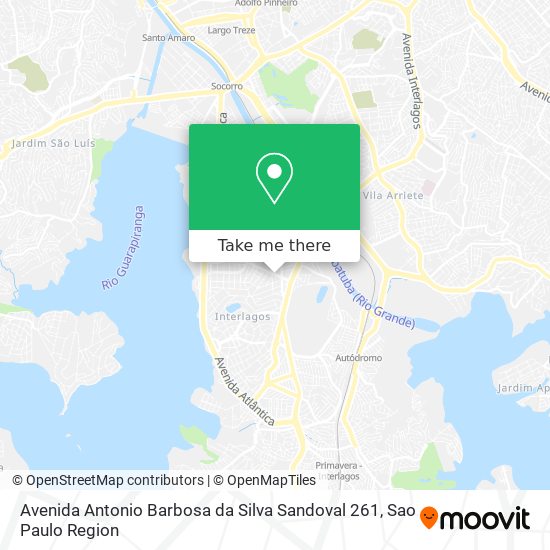 Mapa Avenida Antonio Barbosa da Silva Sandoval 261