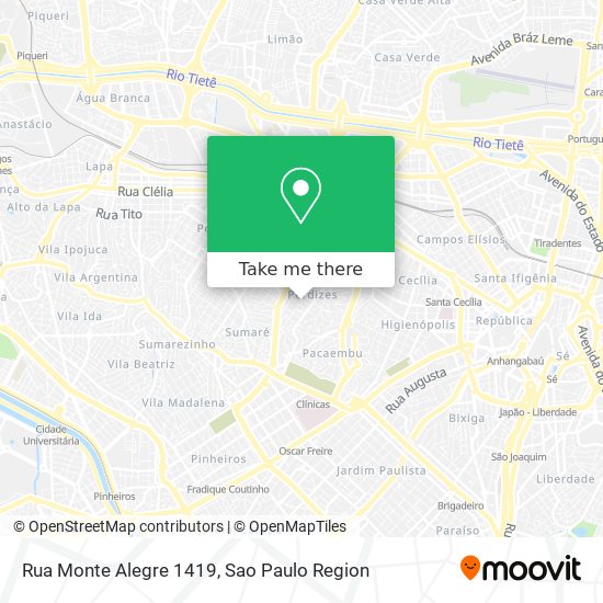 Rua Monte Alegre 1419 map