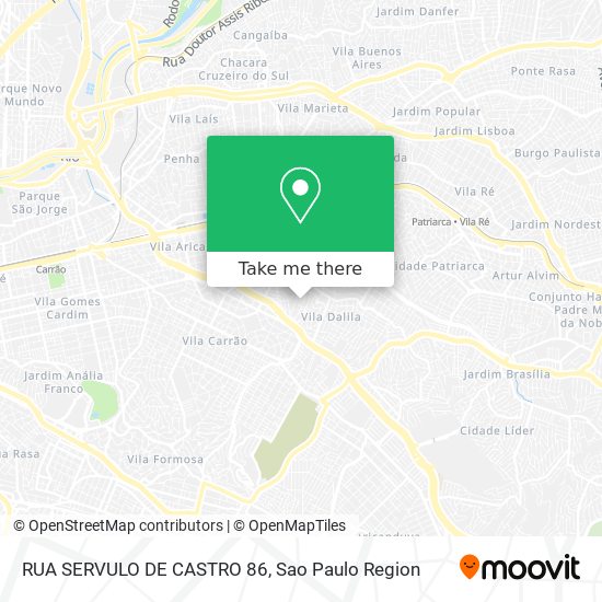 RUA SERVULO DE CASTRO 86 map